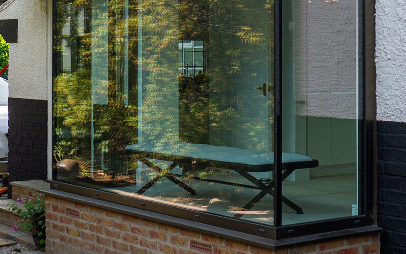 Oriel window, eaves glazing